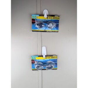 US Divers Pronto 2 Adult Swim Goggles Blue Clear Silicone UV Protection Anti-Fog